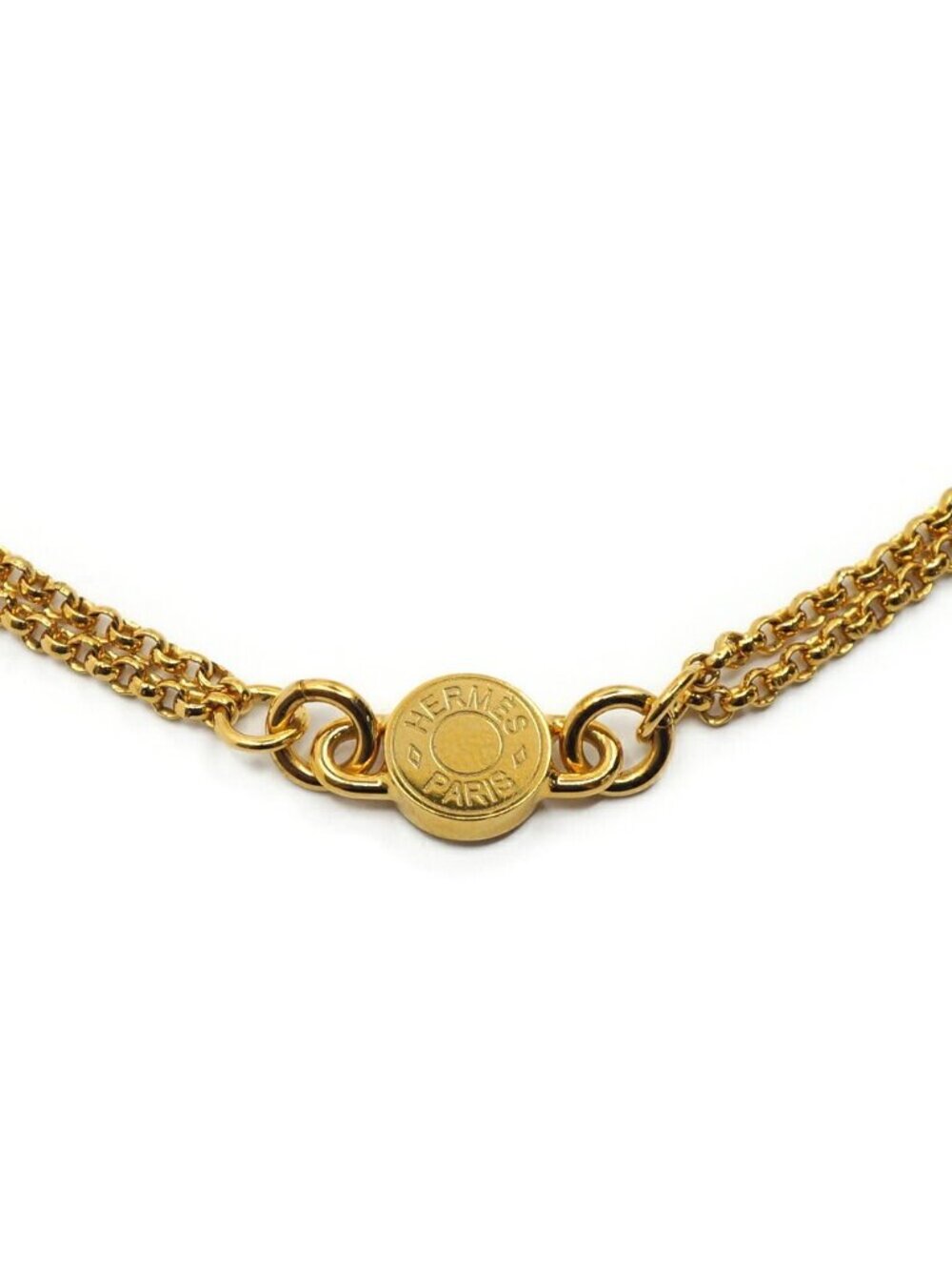 Hermes Pendant Charniere PM Necklace 40 Black Gold - Picture 7 of 8